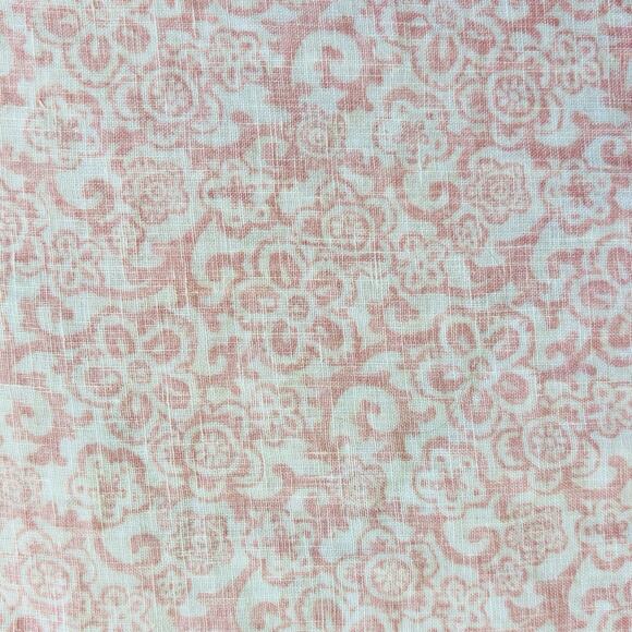 Vilebrequin Sz XXL Pink White Button Up 100% Linen Flax Long Sleeve Shirt Pocket - Picture 11 of 13